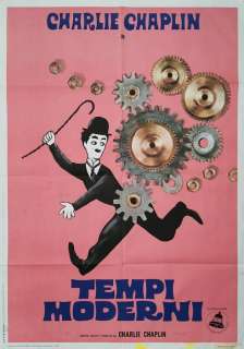 Poster - Modern Times - Tempi moderni - Charlie Chaplin - 1970s