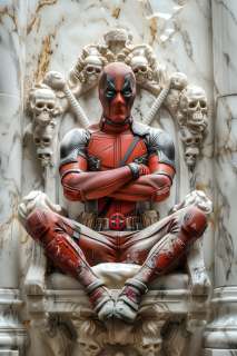 Artxlife - Deadpool Throne Marble Relief [XXL] | Catawiki