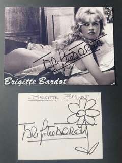 Brigitte Bardot x ( 2 ) sexy plus autograph original | Catawiki
