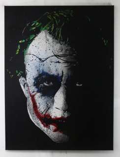Joker - Heath Ledger - The Dark Knight - By PopArt Artist Vincent Mink - Handpainted and signed. - Portrait | Catawiki