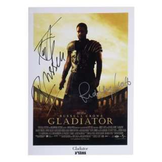 GLADIATOR (2000) - Lot 966 - Russell Crowe, Ridley Scott and Tommy Flanagan Autographed Mini Poster
