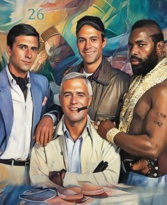 A-Team, the - The A Team V3 - edizione limitata 8/30 original by Raffaele De Leo - (1970) | Catawiki