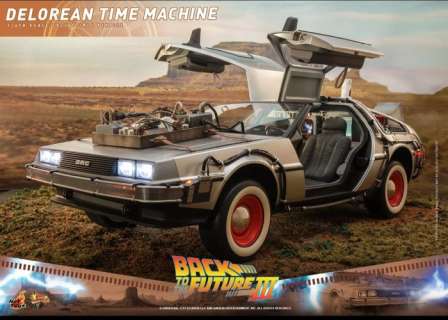Back to the Future III - Very detailed 1/6 scale Model Car DeLorean Time Machine. new in box - Hot Toys | Catawiki