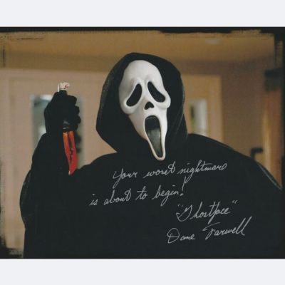 Scream - Signed by Dane Farwell (Ghostface) - WITH RARE QUOTE! | Catawiki