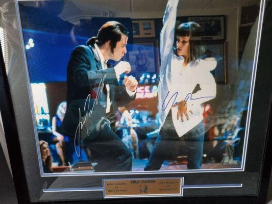 Pulp Fiction - Signed by John Travolta & Uma Thurman - Celebrity Authentics COA - In Professional | Catawiki