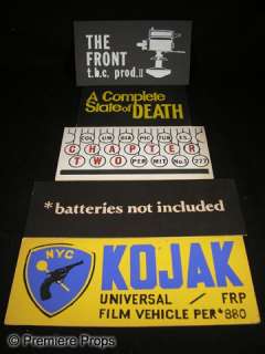 Lot 514 - Lot of Five Silk Screen Car Permits for Film Productions