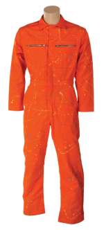 Lot 1887 - David Bowie "Jazzin for Blue Jean" music video worn orange jumpsuit.
