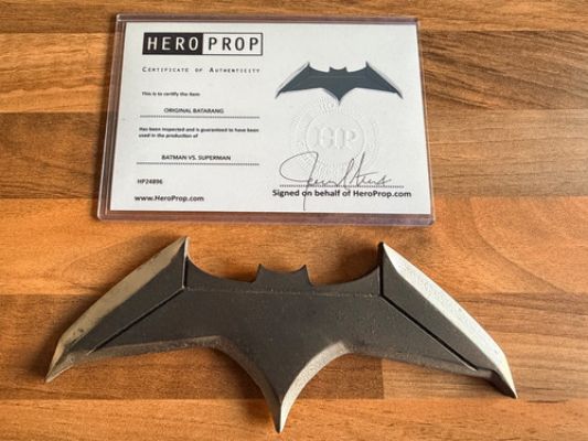 Batman versus Superman original screen used Batarang movie prop