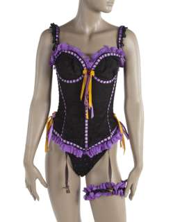 ELVIRA PURPLE AND BLACK CORSET COSTUME FROM KNOTT’S HALLOWEEN HAUNT SHOWS | Julien’s