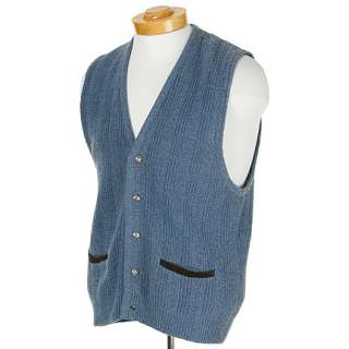 MAD MEN - Bertram Cooper (Robert Morse) Periwinkle Ribbed Sweater Vest