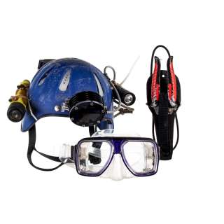 Thirteen Lives Chris Jewell Screen Used Stunt Double Diving Helmet W/ Flashlights Goggles & Pliers W/ Sheath | VIP Fan Auctions