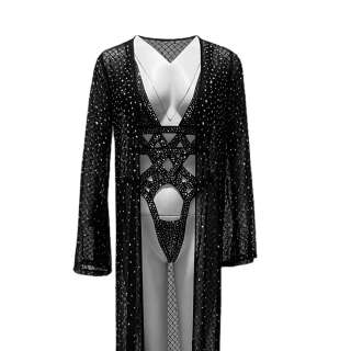 Lot #118 – Hustlers Ramona Jennifer Lopez Screen Worn Robe Shirt & Earrings Ch 7 Sc 49