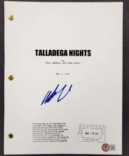 Lot 1074 - Will Ferrell Signed Talladega Nights Movie Script Beckett Authenticated
