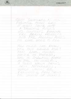 The X-Files | Writing Pad (used by Paget) (Milagro) | Entertainment Rarities