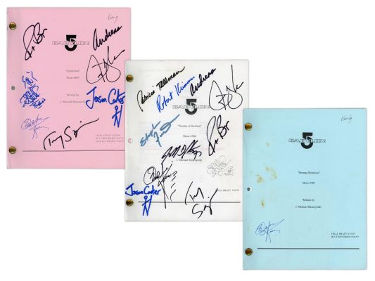 Lot 241 - (3) Babylon 5 Television Cast Signed Scripts | Weiss Auctions