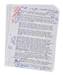 Joe Eszterhas | "Showgirls" Original Hand-Typed Scene Notes | Julien’s