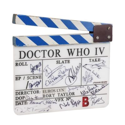 DOCTOR WHO (T.V. SERIES, 2005-2022) - Lot #115 : David Tennant, Billie Piper, Catherine Tate, Bernard Cribbins and Cast-Autographed Clapperboard