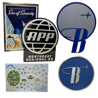 Hello Tomorrow! APP Sign, Brightside Sign Set, Map Poster & Sea of Serenity Poster | VIP Fan Auctions