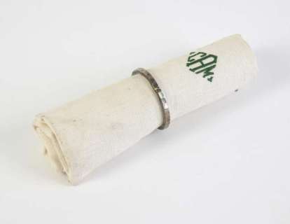 James Bond Spectre - Original cloth napkin with ring from Bond’ table on the train, seen while he… | Ewbank’s