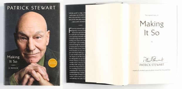 Making It So Hardcover Book Signed by Star Trek Jean-Luc Picard / X-Men Professor Charles Xavier Actor & Author Patrick Stewart | SWAU