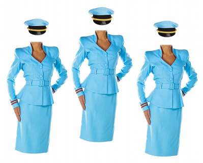 Lot 349 - (3) powder blue performance 2-piece suits.