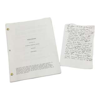 Lot #36: Heels Wild Bill Hancock Chris Bauer Production Used Heaven Forbidden Script & Call Sheet W/Handwriting Ep 206