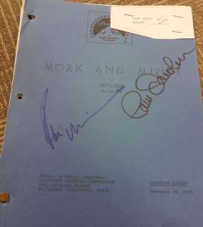 Original Mork and Mindy Script Signed | Piece of the Past