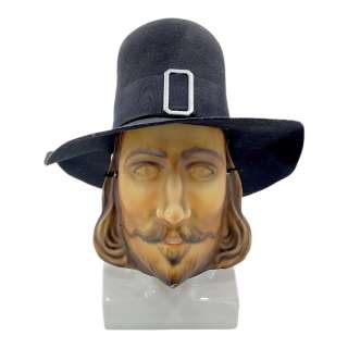 Thanksgiving Production Used Pilgrim Mask & Hat | VIP Fan Auctions