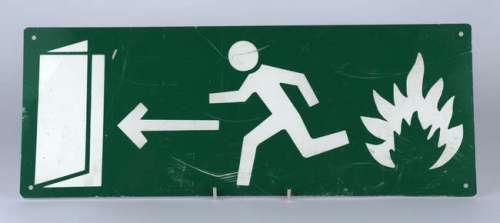 James Bond Casino Royale (2006) - "running man - emergency fire exit" warning sign film prop used… | Ewbank’s