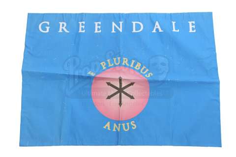 Community | Various Episodes: Greendale " E Pluribus Anus" School Flag | Propstore