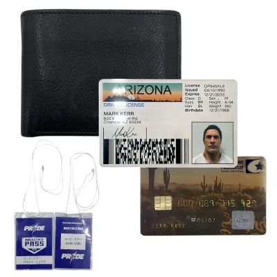 The Smashing Machine Mark Kerr (Dwayne Johnson) Production Used Wallet W/Credit Card, Driver License & Backstage Passes | VIP Fan Auctions