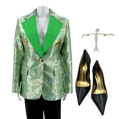 Lot 32: Relationship Goals Brenda Phelps Screen Worn Blazer, Pants, Earrings & Heels Ch 20 Sc 96, 97 | VIP Fan Auctions