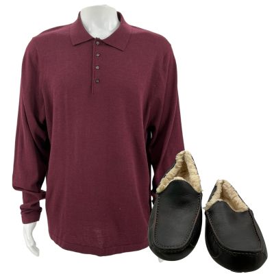 Lot 147: Relationship Goals Papa Jim Screen Worn Polo & Slippers Ch 1 Sc 27, 28 | VIP Fan Auctions