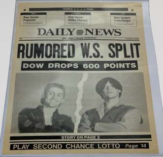 Lot 51 - Bill & Ted‘s Bogus Journey (1991) - Bill & Ted "Rumored Wyld Stallyns Split" Newspaper