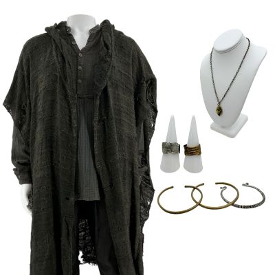 The Bluff Scout Screen Worn Shroud, Shirt, Pants, Necklace, (2) Rings & (3) Bangles Ch 1 Sc Multiple | VIP Fan Auctions
