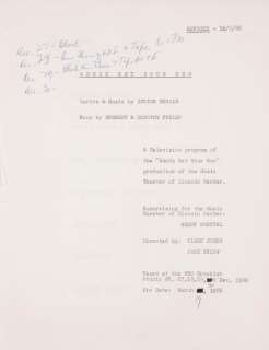 Ethel Merman annotated Annie Get Your Gun script | Bonhams