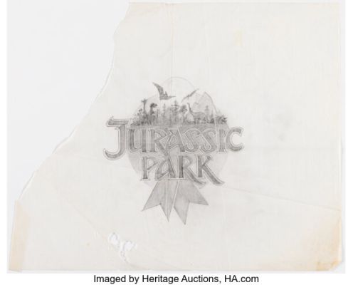 Jurassic Park (Universal, 1993), Michael Salisbury Preliminary Logo Design.