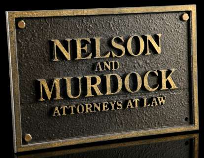 Marvel’s Daredevil | Nelson and Murdock Attorneys at Law Office Plaque | Propstore