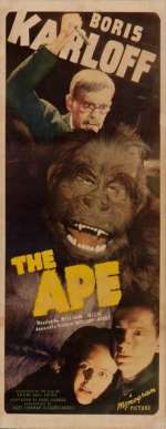 THE APE- 1940 Boris Karloff Insert poster | Premiere Props