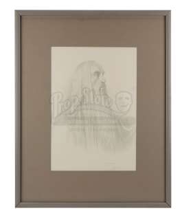THE LORD OF THE RINGS: THE FELLOWSHIP OF THE RING (2001) - Lot 480 - Alan Lee Saruman Pencil Sketch