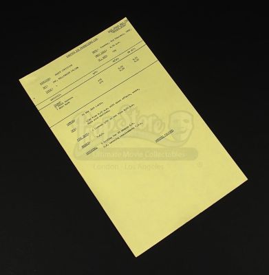 Star Wars: Return of the Jedi | Revenge Of The Jedi Call Sheet - 17A | Propstore (Buy Now)