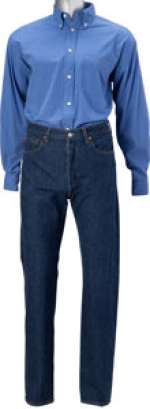"Jerry Seinfeld" Blue Plaid Button-Down Shirt and Blue Jeans from Seinfeld (NBC TV, 1989-199... | Heritage