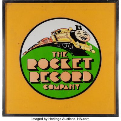 Elton John "The Rocket Record Company" Logo Display (1970s). | Heritage