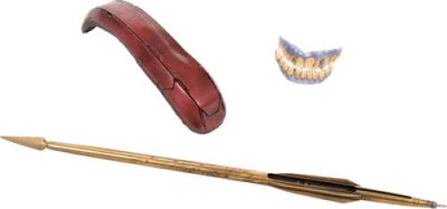 Michael Rooker "Yondu" Hero Headpiece, Arrow and Teeth Prosthetics from Guardians of The Galaxy...