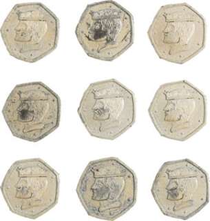 Joffrey Baratheon (Jack Gleeson) Group of (9) Wedding Coins from Game of Thrones (HBO® Original 2011-2019, Season 4). (Total: 9 Items)