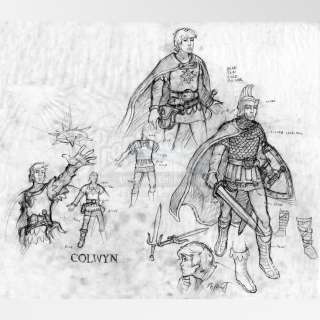 KRULL (1983) - Lot 819 - Hand-Drawn Greg Hildebrandt Prince Colwyn Design Sketches