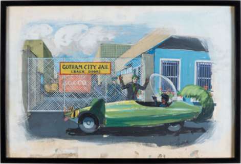 Batman (TCF TV, 1966-1968), A. Leslie Thomas Original Production Art Featuring Cesar Romero "The Joker" and Eartha Kitt "Catwoman".