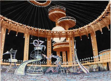 The Wiz (Universal, 1978), Munchkinland Playground Concept Art. | Heritage