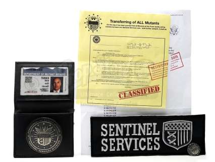 The Gifted | Trask Facility’s Warrant to Sentinel Services with Jace Turner’s Badge, ID, Lapel Pin and Patch | Propstore