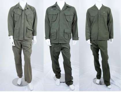 Lot 79 - Forrest Gump Gump, Lt. Dan & Bubba Army Fatigues